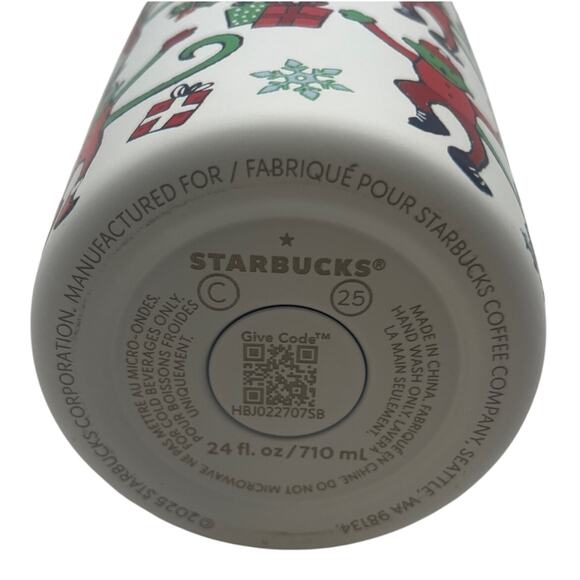 Starbucks x Roller Rabit Holiday 2025 Limited Release Monkey Mas SS 24oz Tumbler - Picture 8 of 10